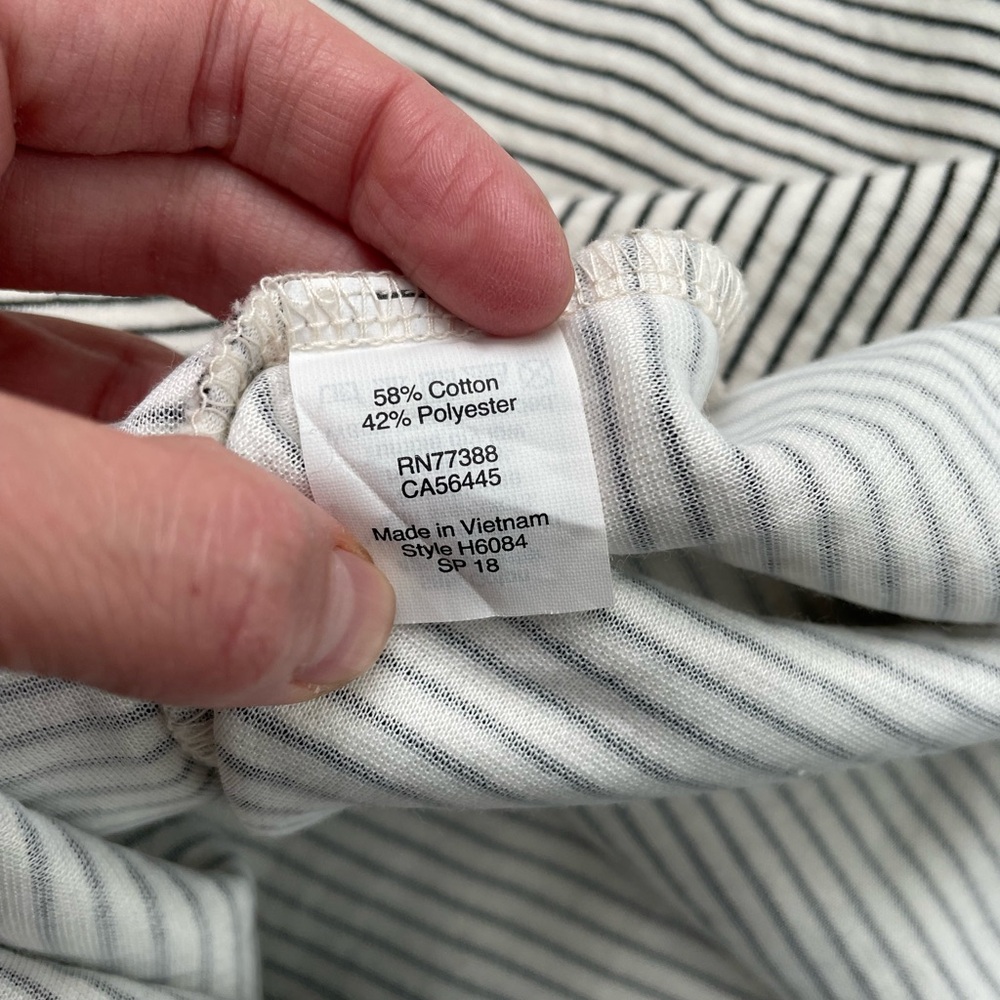 J. Crew Gray Sheath Dress with Bell Sleeves Medium size black and white cotton - Picture 9 of 15